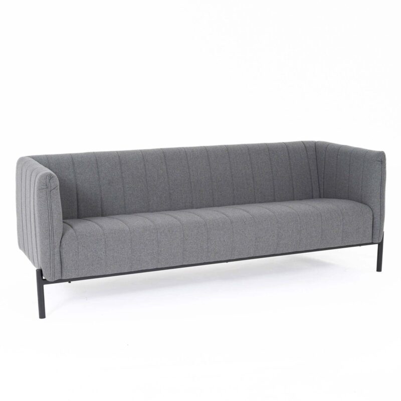 3 SEATER UPHOLSTERED SOFA WITH METAL LEGS