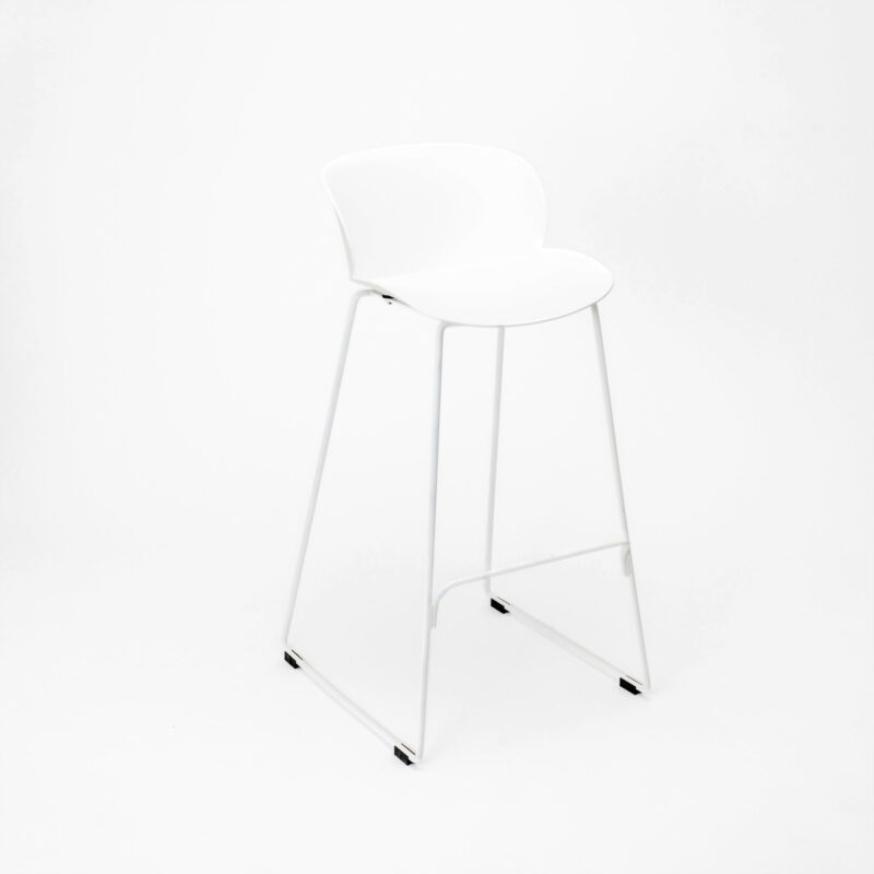 PP SEAT AND BACK REST STOOL WITH STEEL FRAME