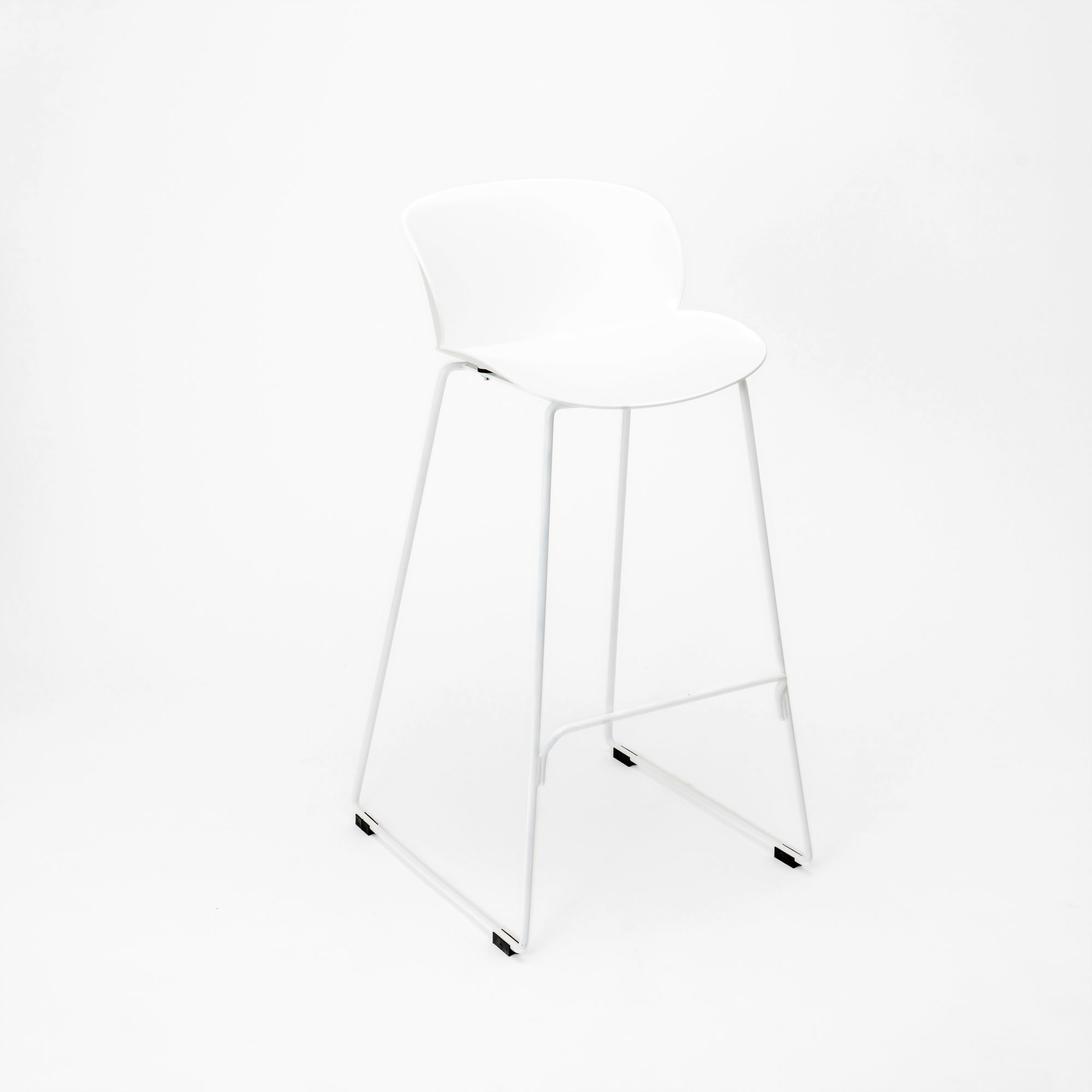 PP SEAT AND BACK REST STOOL WITH STEEL FRAME